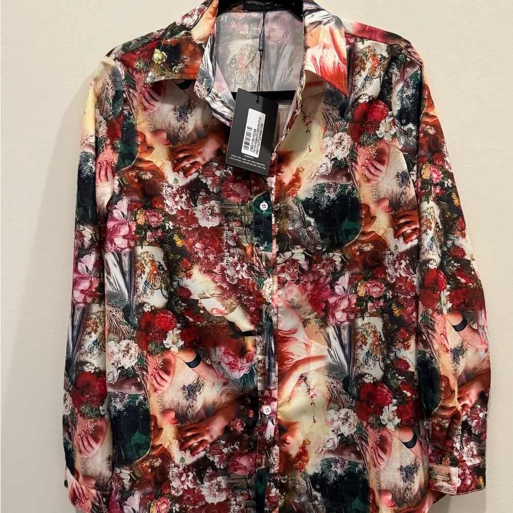 Floral Multicolor Women's Matching blouse and pants
